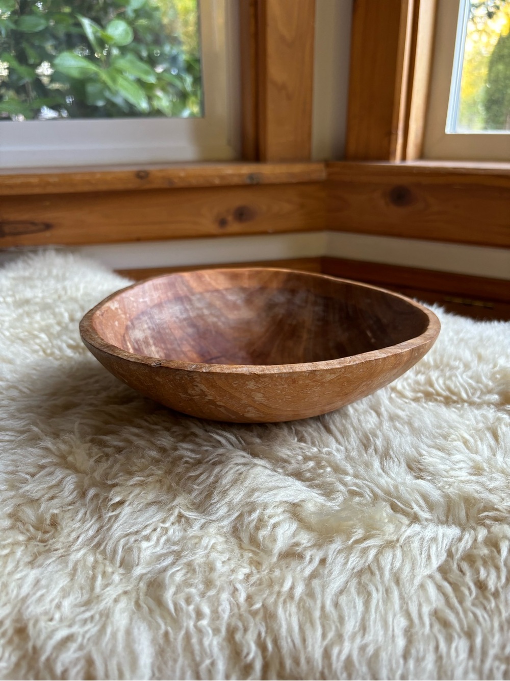 Vintage Hand Carved Wooden Bowl - Picture 2 of 7